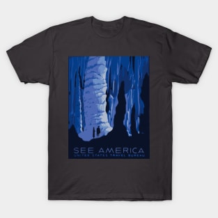 See America Vintage Poster (Caverns) T-Shirt